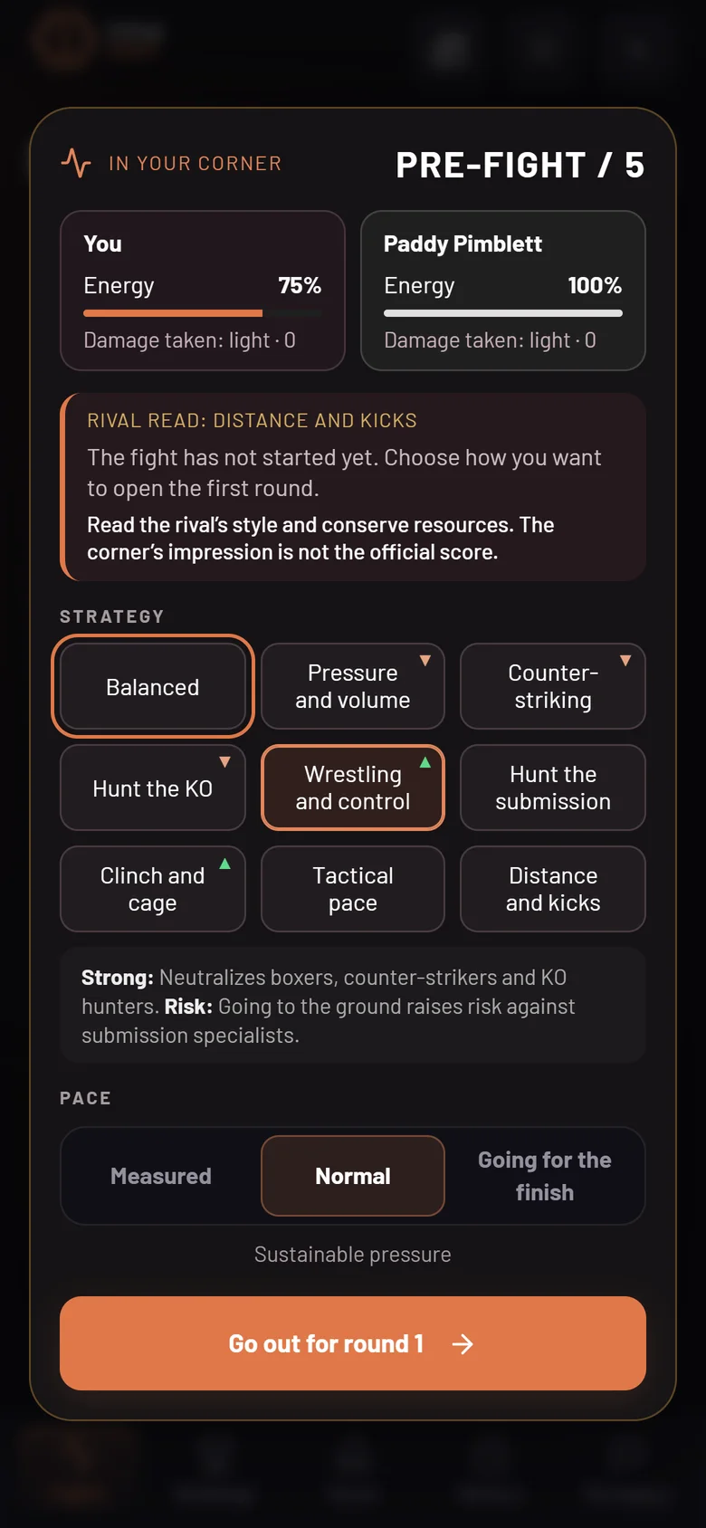 In your corner